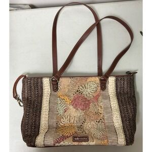 Sakroots Meadow Medium Satchel Monstera Leaves